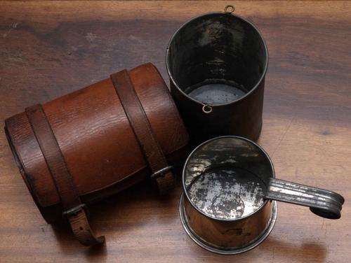 Boer War Billy Can With Cup & Original Leather Case!
