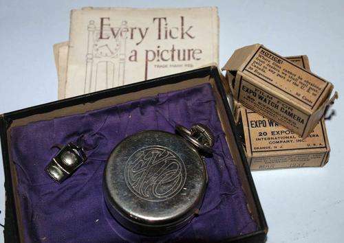 Vintage "Pocket-Watch" Spy Camera with Films & Viewfinder