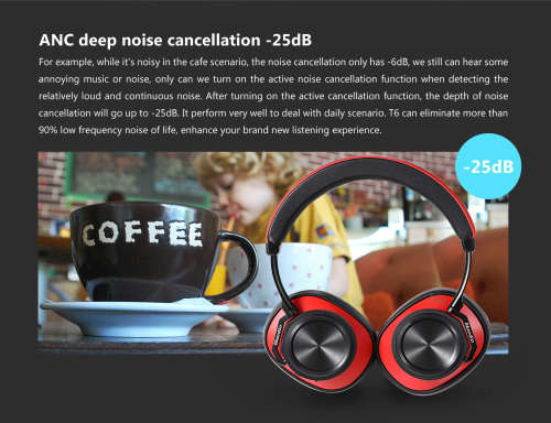 Bluedio T6 Active Noise Cancelling Headphones