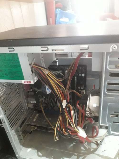 PC tower and screen