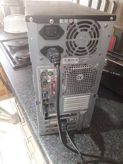 PC tower and screen