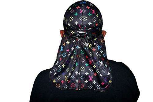 Slippery Apparel | Designer Durags Satin for Men Waves (30+ Colors) Long Strings for 360 Waves + Wav
