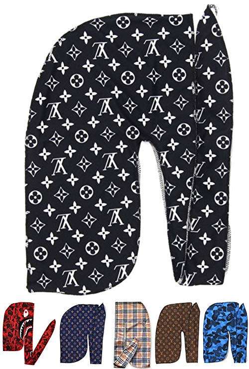 Slippery Apparel | Designer Durags Satin for Men Waves (30+ Colors) Long Strings for 360 Waves + Wav