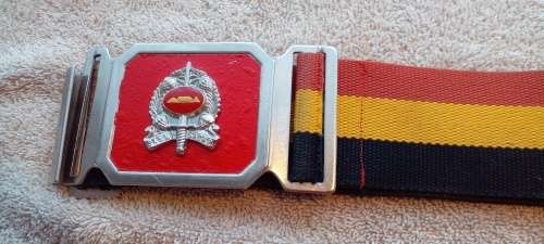 SA ARMY MILITARY POLICE STABLE BELT. ORIGINAL AND IN GREAT CONDITION.