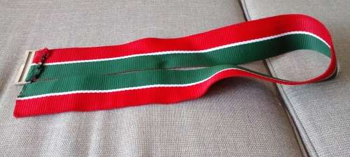 SADF INTELLIGENCE CORPS STABLE BELT WITHOUT BELT BUCKLE. ONLY BELT AND COLOURS.