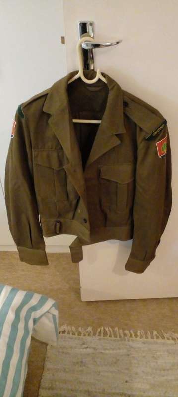 1968 COMBAT SADF CHRISTIANA COMMANDO BUNNY JACKET.ORIGINAL SHOULDER CLOTH TITLES  AND FLASHES.DESC.