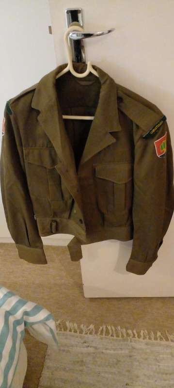 1968 COMBAT SADF CHRISTIANA COMMANDO BUNNY JACKET.ORIGINAL SHOULDER CLOTH TITLES  AND FLASHES.DESC.
