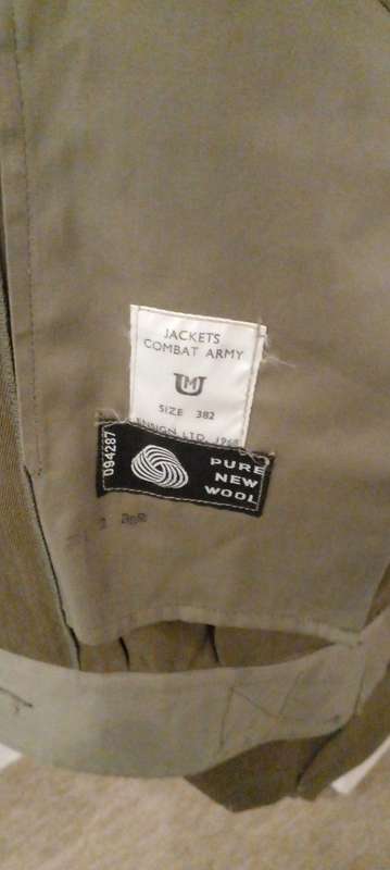 1968 COMBAT SADF CHRISTIANA COMMANDO BUNNY JACKET.ORIGINAL SHOULDER CLOTH TITLES  AND FLASHES.DESC.