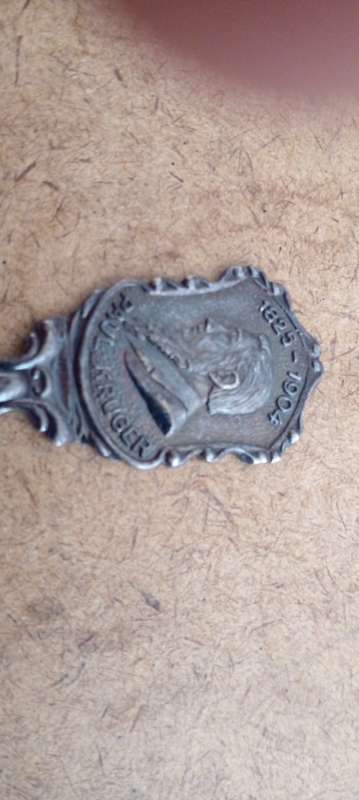 RARE  PAUL KRUGER TEA SPOON. 1825 --1904.