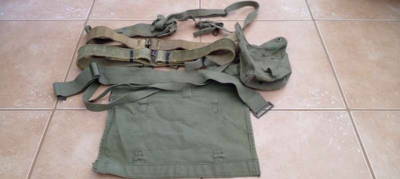 Old SADF webbing and military kit items.