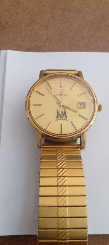 X-RARE OMEGA 1972 QUARTZ GENT`S WRIST WATCH.RARE 1696 MOVEMENT. 100% WORKING.NEW BATTERY. DESC.