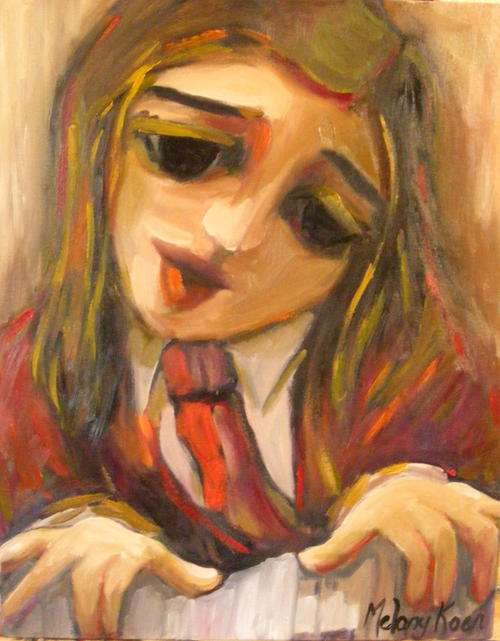 Piano Man!  400x500x44 mm Can be hung as is!  By Melany Koen