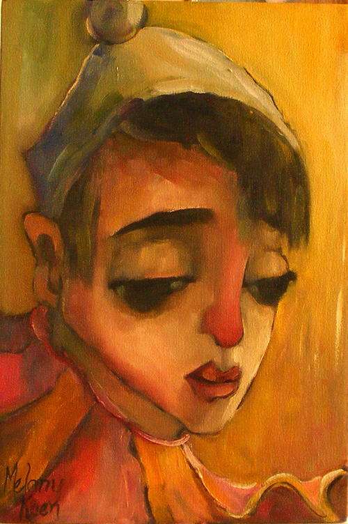 Harlequin Boy! 230x345x44 mm Can be hung as is! Melany Koen