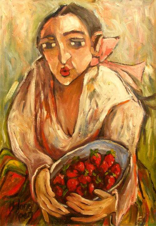 Strawberry picking! 480x700 mm Melany Koen