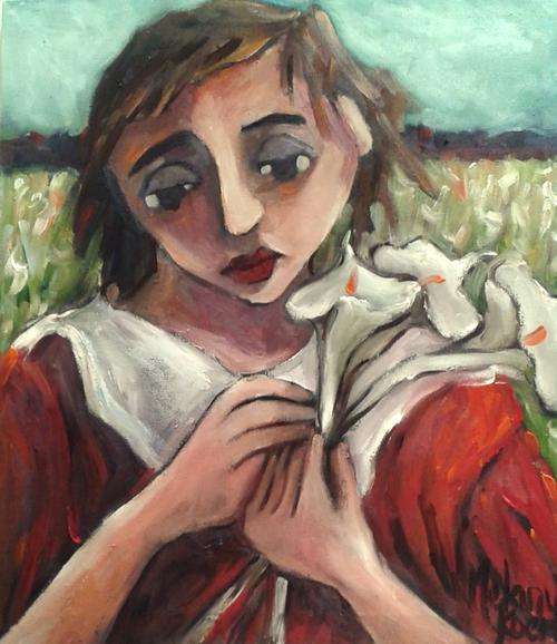 Arum Lilies in the Valley! 400x450 mm Melany Koen