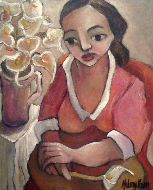 Arum on my Lap! 400x500 mm Melany Koen