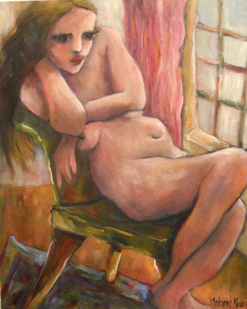 Perched on a Chair! 530x650 mm Melany Koen