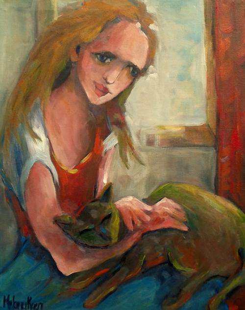 On my lap! 400 x 500 mm Melany Koen