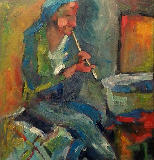 The Flutist! 320x340 mm Melany Koen