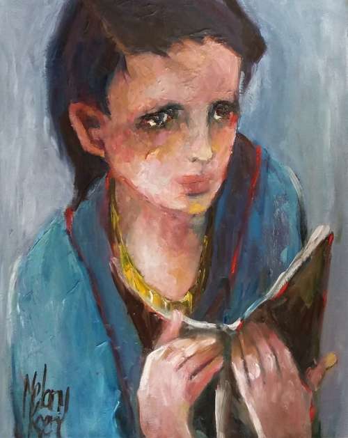 Pensiveness!  400 x 500 mm Melany Koen