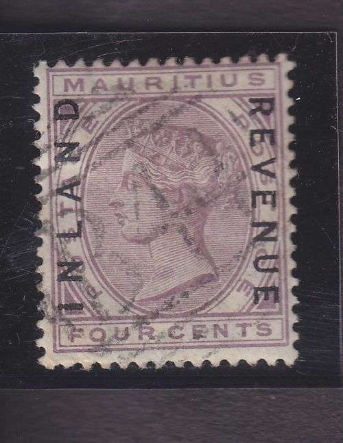 MAURITIUS ++ "INLAND REVENUE" ++ 1889 ++ QV ++ 4c LILAC ++ FU ++ BT 2