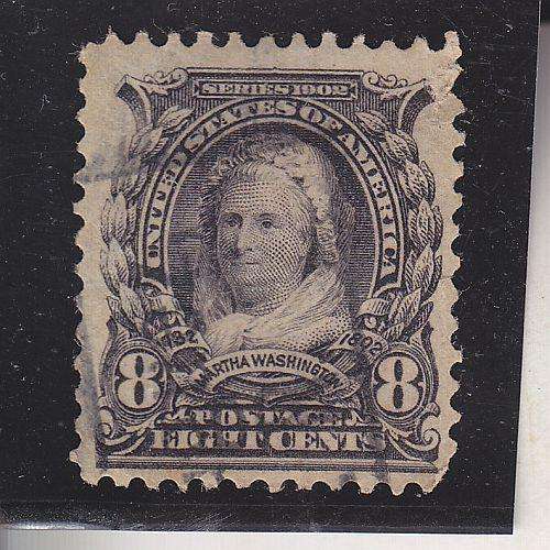 1902 ++ "MARTHA WASHINGTON" 8c VIOLET ++ FU ++ SG 312