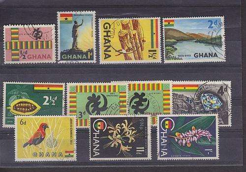 GHANA ++ 1959 ++ PART SET OF 11 - 1/2d -1s - SEE BELOW ++ VFU ++ SG 213a-222