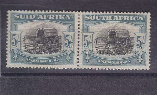 1947-54 ++ HYP & SCREENED PICT ++ 5s BLACK & PALE BLUE GREEN ++ PAIR MHL - SEE BELOW ++ SACC 121