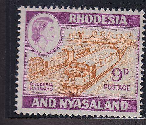 1959 ++ QE II ++ 9d ORANGE-BROWN & PURPLE ++ MNH ++ SACC 25