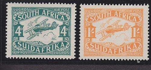 1929 ++ "2nd AIR MAIL" ++ SET OF 2 ++ 4d - MNH & 1s MHL ++ SACC 40-41