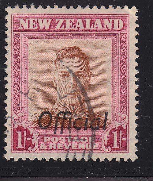 1938 ++ "OFFICIAL ++ KG VI ++ 1s BROWN & RED ++ FU ++ SG O 157a