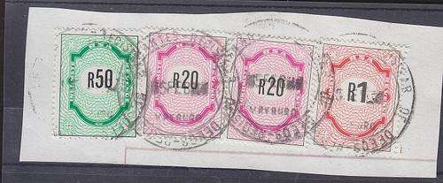 "REVENUE" ++ R50 (97) 2 x R20 (97) & R1 (93) ++ FU ON PIECE ++ BT 157 & 161-162 - SEE BELOW