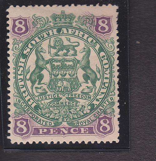 1897 ++ 8d GREEN & MAUVE ON BUFF PAPER ++ MH - SEE BELOW ++ SACC 64