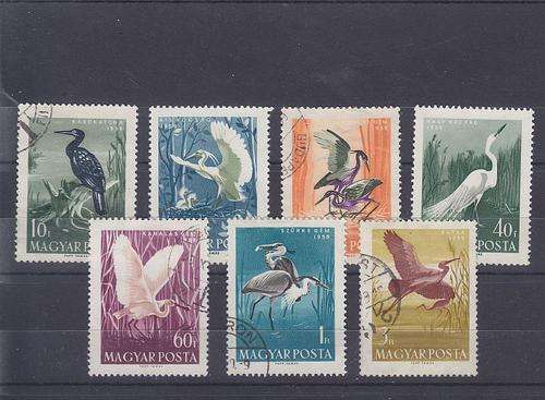 HUNGARY ++ 1959 ++ "WATER BIRDS" ++ SHORT SET (7) ++ VFU ++ SG 1574-1581