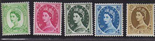 1960 ++ PART SET (PHOSFOR ISSUE) 7d - 1s - SEE SCAN BELOW ++ MNH ++ SG 617a-e