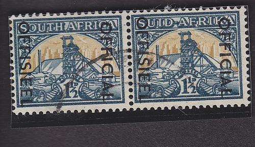 1950-54 ++ "OFFICIAL/OFFISIEEL" ++ 1 1/2d BUFF & GREEN ++ VFU ++ SACC 43