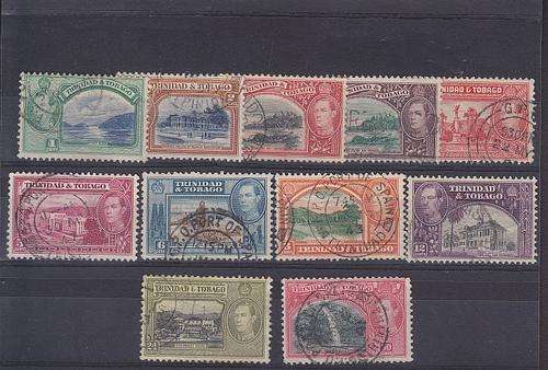 TRINIDAD & TABAGO ++ 1938 ++ KG VI ++ DEF ISSUE ++ SHORT SET - SEE BELOW ++ FU ++ SG 246-256