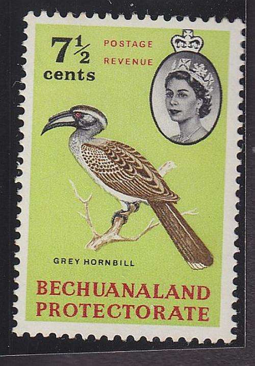 1961 ++ "AFRICAN-GREY HORNBILL" ++ 7 1/2c ++ MHL ++ SACC 169