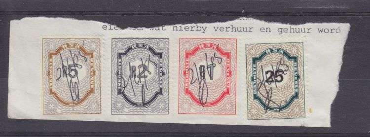 REVENUE ++ 1984 - R5, R2, & R1 ++ 1982 - 25c ON PIECE ++ SEE SCAN BELOW