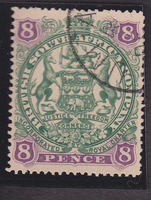 1897 ++ "ADD DEF ISSUE" ++ 8d GREEN & MAUVE ON BUFF PAPER ++ FU ++ SACC 64