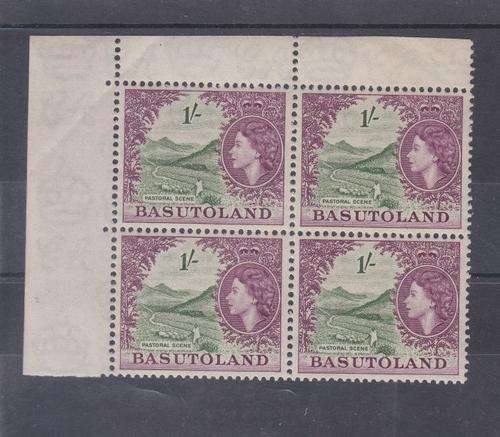 1954 ++ DEF ISSUE ++ 1s "HERD-BOY WITH SHEEP" + CNR BLOCK OF 4 + MH (MARG ONLY) + C/V R90 + SACC 49