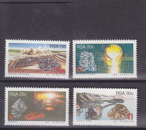 1984 ++ "STRATEGIC MINERALS" ++ SET OF 4 ++ MNH ++ SACC 563-566