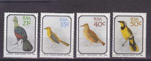 1990 ++ "SOUTH AFRICAN BIRDS" ++ SET OF 4 ++ MNH ++ SACC 727-730