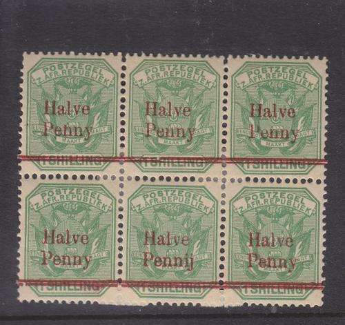 1895 ++ "SURC - HALVE PENNY" IN RED ON 1s ++VAR - "PENNIJ" - SEE BELOW ++ MH ++ SACC 219 & 219b