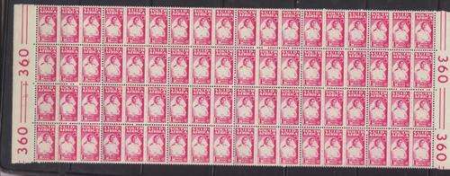 1942-44 ++ "BANTAMS" ++ 1d CARMINE-RED ++ MARG BLOCK OF 72 - MNH - SEE SCANS BELOW ++ SACC 96