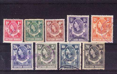 NORTHERN RHOD + "REVENUE" + 1955 + QE II + SHORT SET OF 9 - SEE BELOW + FU + C/V R1220 + BT 16-24