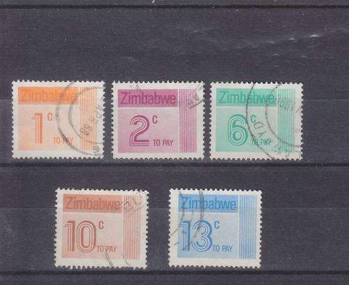POSTAGE DUE ++ 1985 ++ SET OF 5 - SEE SCAN BELOW ++ FU ++ C/V R120 ++ SG D28-32