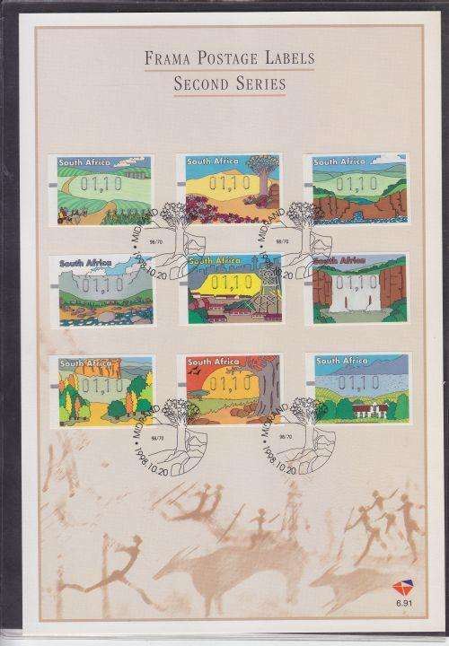 1998 ++ FD SHEET 6.91 ++  "FRAMA POSTAGE LABELS - 2nd SERIES" ++ SEE BELOW