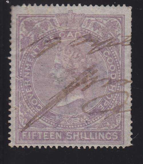 REVENUE ++ 1865 ++ QV ++ 15s LILAC (PERF 15 1/2 x 15) - SEE BELOW ++ FU ++ BT 33 A