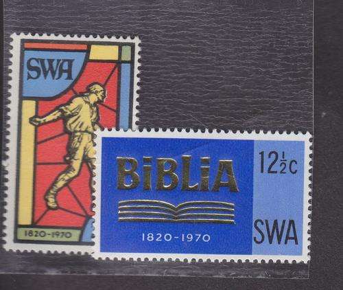 1970 ++ "150th ANNIV OF BIBLE SOC." ++ SET OF 2 ++ MNH ++ C/V R58 ++ SACC 238-239